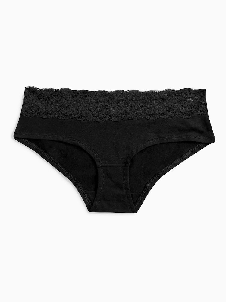 Blanc/Noir/Gris - Lot de 4 slips en dentelle - Image 13 of 14
