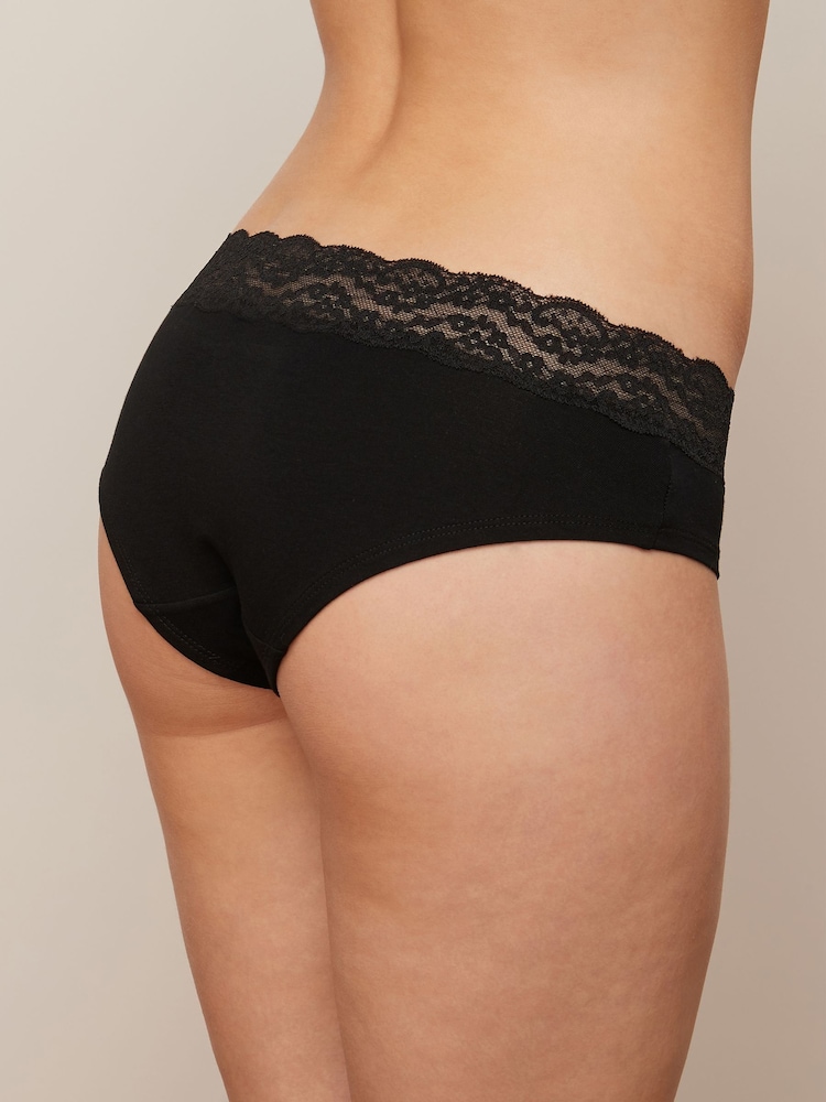 Blanc/Noir/Gris - Lot de 4 slips en dentelle - Image 5 of 14