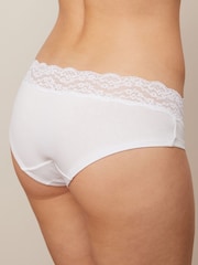 White/Black/Grey Short Lace Knickers 4 Pack - Image 7 of 14