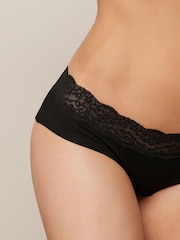 White/Black/Grey Short Lace Knickers 4 Pack - Image 8 of 14