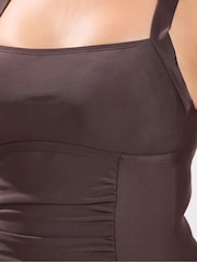 Yours Curve Brown Square Neck Swimsuit - Image 4 of 6