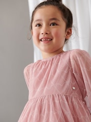 Mint Velvet Pink Heart Mesh Dress - Image 5 of 7