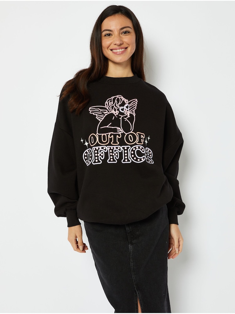 Skinnydip Disney Cinderella Dance Til Midnight Sweatshirt - Image 1 of 3 Skinnydip Disney Cinderella Dance Til Midnight Sweatshirt - Image 1 of 3