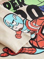Ecru Marvel Superhero Short Sleeve 100% Cotton T-Shirt (9mths-8yrs) - Image 4 of 4