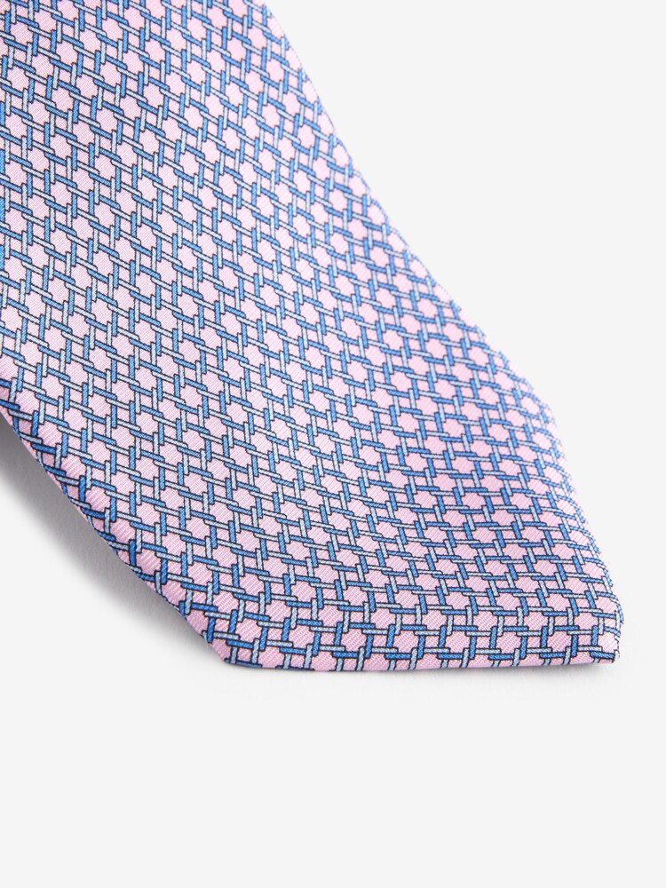Pink/Light Blue Link Signature Made In Italy Design Tie - Image 2 of 3