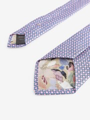 Pink/Light Blue Link Signature Made In Italy Design Tie - Image 3 of 3