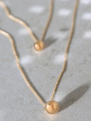 Mint Velvet Gold Tone Double Necklace - Image 2 of 3