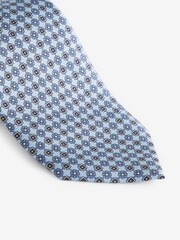 Light Blue Geometric Signature Made In Italy Design Tie - Image 2 of 3