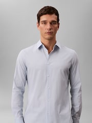 Calvin Klein Blue Slim Stretch Button Down Shirt - Image 3 of 4