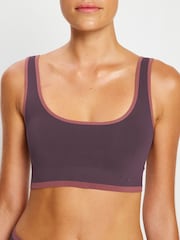 ModiBodi Brown Seamless Square Neck Crop Top - Image 3 of 7