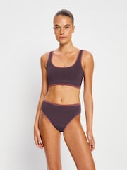 ModiBodi Brown Seamless Square Neck Crop Top - Image 4 of 7