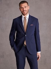 Leuchtend Blau - Signature Anzugjacke in Slim Fit aus italienischem Stoff - Bild 1 von 10