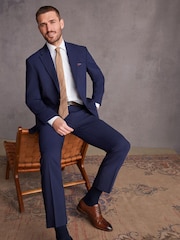 Leuchtend Blau - Signature Anzugjacke in Slim Fit aus italienischem Stoff - Bild 2 von 10