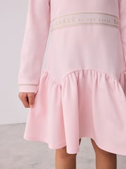 Baker by Ted Baker Pink Peplum Hem Ponte Dress - Image 4 of 6