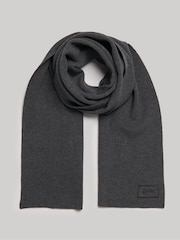 Gris - Bufanda de punto con logotipo de Superdry - Imagen 1 de 3