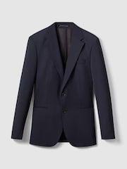 Reiss Navy Hope Slim-Fit Wool-Blend Single-Breasted Suit Blazer - Image 2 of 8