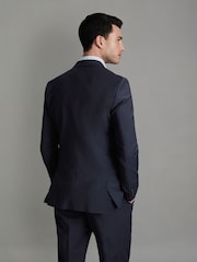 Reiss Navy Hope Slim-Fit Wool-Blend Single-Breasted Suit Blazer - Image 5 of 8
