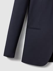 Reiss Navy Hope Slim-Fit Wool-Blend Single-Breasted Suit Blazer - Image 6 of 8