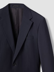 Reiss Navy Hope Slim-Fit Wool-Blend Single-Breasted Suit Blazer - Image 7 of 8
