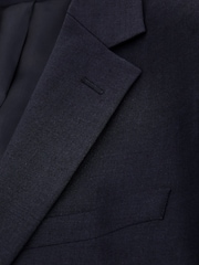 Reiss Navy Hope Slim-Fit Wool-Blend Single-Breasted Suit Blazer - Image 8 of 8