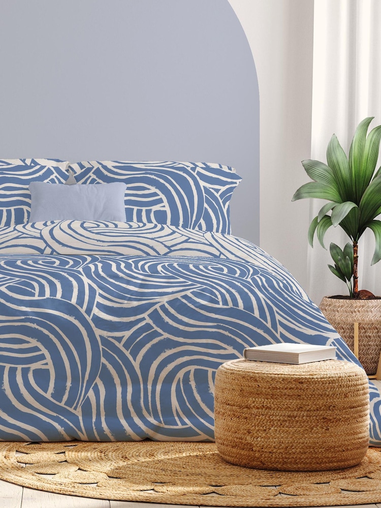 Copenhagen Home Blue Sofia Duvet Cover Set - Image 2 of 5