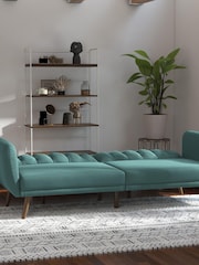 Novogratz Blue Brittany Linen Sofa Bed - Image 2 of 4