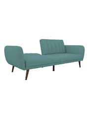 Novogratz Blue Brittany Linen Sofa Bed - Image 4 of 4