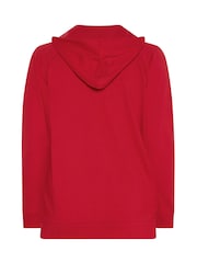 Yours Curve Red Zip Through Raglan Hoodie - Image 6 of 6