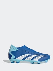 adidas Blue/White Sport Performance Adult Predator Accuracy.3 Firm Ground Boots - Image 1 of 11