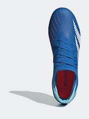 adidas Blue/White Sport Performance Adult Predator Accuracy.3 Firm Ground Boots - Image 8 of 11