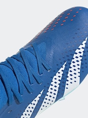 adidas Blue/White Sport Performance Adult Predator Accuracy.3 Firm Ground Boots - Image 10 of 11