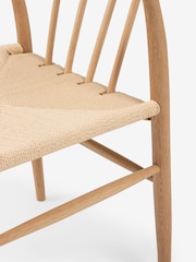 Jasper Conran London Set of 2 Oak Bray Dining Chairs - Image 6 of 6