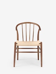 Jasper Conran London Set of 2 Walnut Bray Dining Chairs - Image 2 of 6