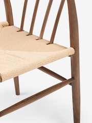 Jasper Conran London Set of 2 Walnut Bray Dining Chairs - Image 6 of 6