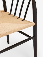 Jasper Conran London Set of 2 Black Bray Dining Chairs - Image 6 of 6
