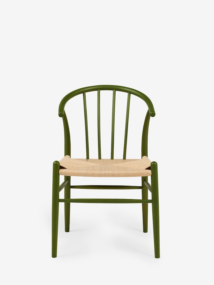 Jasper Conran London Set of 2 Green Bray Dining Chairs - Image 2 of 6