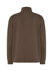 PixieGirl Petite Brown St Etienne Quarter Zip Sweatshirt - Image 6 of 6
