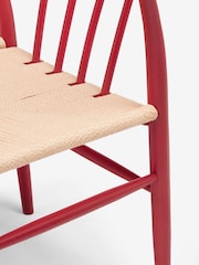 Jasper Conran London Set of 2 Red Bray Dining Chairs - Image 4 of 5