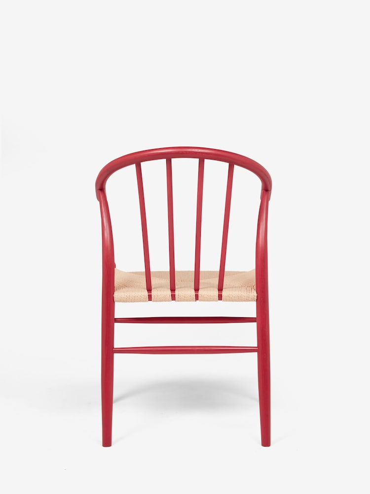 Jasper Conran London Set of 2 Red Bray Dining Chairs - Image 5 of 5