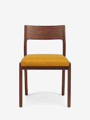 Jasper Conran London Set of 2 Ochre Yellow Belgrave Dining Chairs - Image 2 of 6