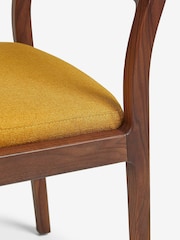 Jasper Conran London Set of 2 Ochre Yellow Belgrave Dining Chairs - Image 6 of 6