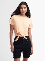 Barbour® International Soules Tie Front 100% Cotton T-Shirt - Image 1 of 7