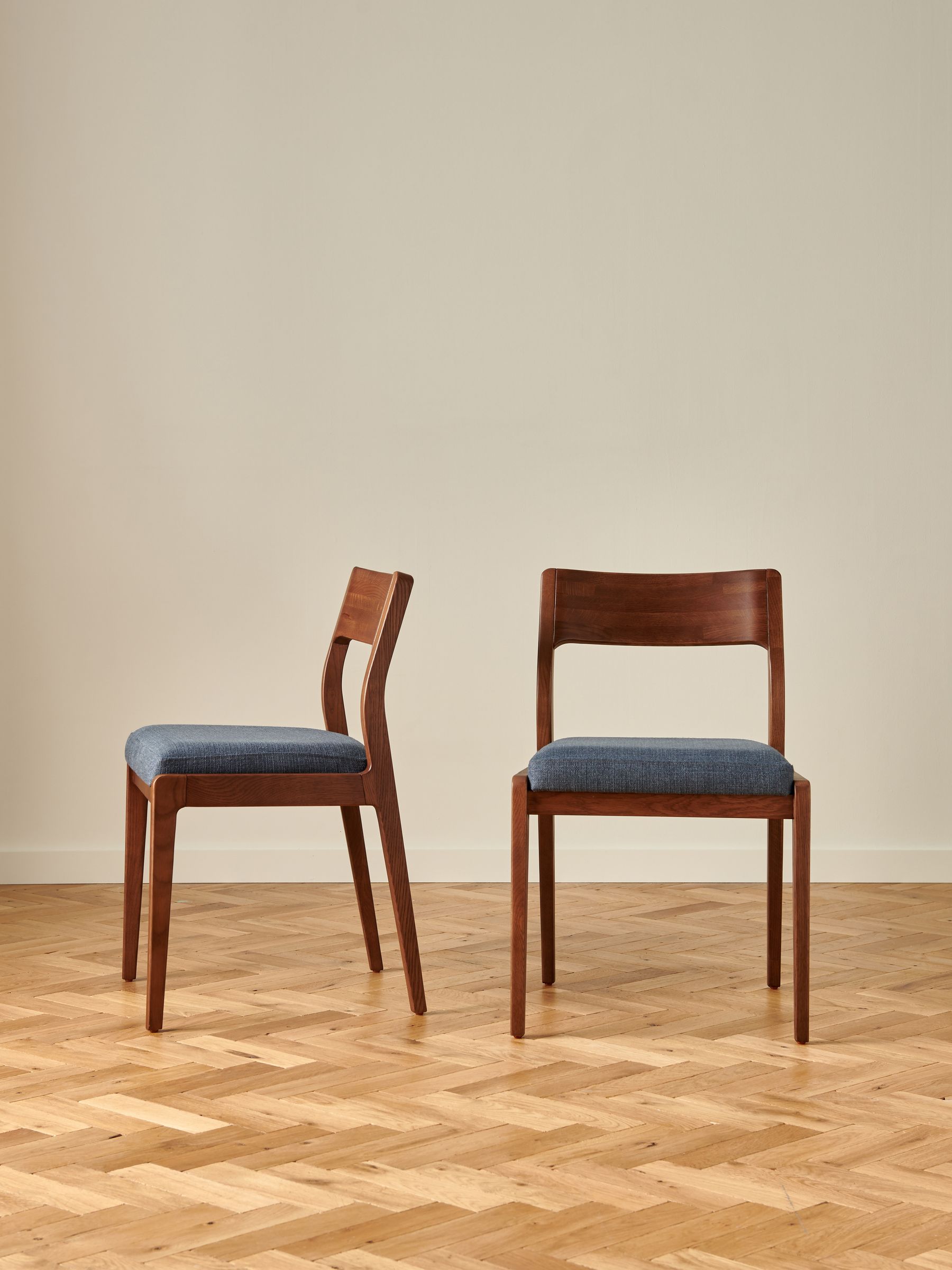 Jasper Conran London Set of 2 Navy Belgrave Dining Chairs