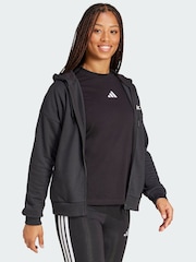 adidas Black Essentials Linear Full-Zip French Terry Hoodie - Image 1 of 5