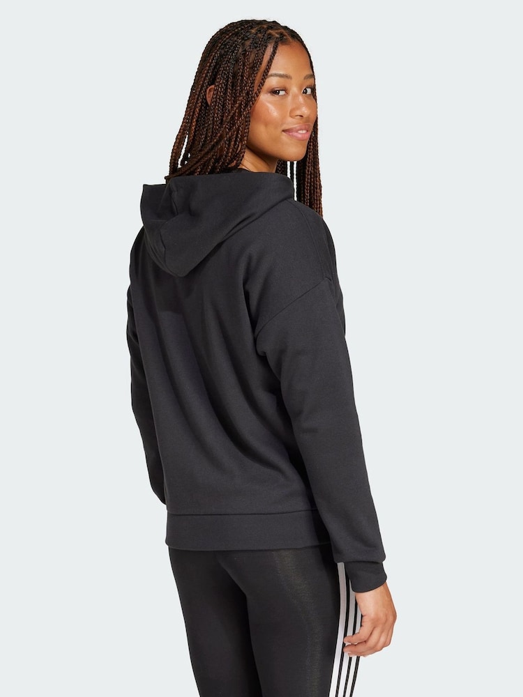 adidas Black Essentials Linear Full-Zip French Terry Hoodie - Image 2 of 5
