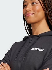 adidas Black Essentials Linear Full-Zip French Terry Hoodie - Image 3 of 5