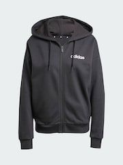 adidas Black Essentials Linear Full-Zip French Terry Hoodie - Image 5 of 5