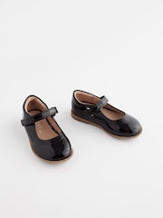 Patent Black Leather Leather Mary Jane Touch fastening Brogues - Image 1 of 5