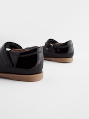 Patent Black Leather Leather Mary Jane Touch fastening Brogues - Image 4 of 5