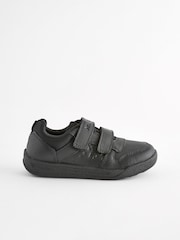 Black Wide Fit (G) Minecraft Elastic Lace School Shoes - Image 2 of 5